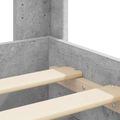 vidaXL Posteľový rám s úložným priestorom a čelom Betónovo sivá