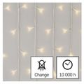 LED vianočné cencúle, 5 m, vonkajšie aj vnútorné, teplá biela, ovládač, programy, časovač