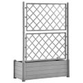 vidaXL Záhradný kvetináč s mriežkou 100x43x142 cm PP kamenný sivý