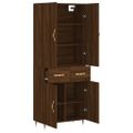 vidaXL Vysoká skrinka hnedý dub 69,5x34x180 cm spracované drevo