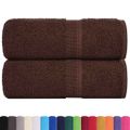 vidaXL Uteráky pre hostí FROGN 2 ks hnedé 30x50 cm 360 g/m²