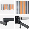 vidaXL Sklopná markíza Viacfarebný 400 × 300 cm Polyester a kov
