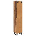 vidaXL Highboard Staré drevo 34,5 x 34 x 180 cm Kompozitné drevo