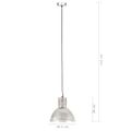 vidaXL Závesná lampa 25 W, strieborná, okrúhla 28,5 cm E27