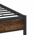 vidaXL Posteľný rám bez matraca dymový dub 120x190 cm borovicový masív