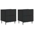 vidaXL Nočný stolík 2 ks Čierna 43 x 34,5 x 49,5 cm Kompozitné drevo