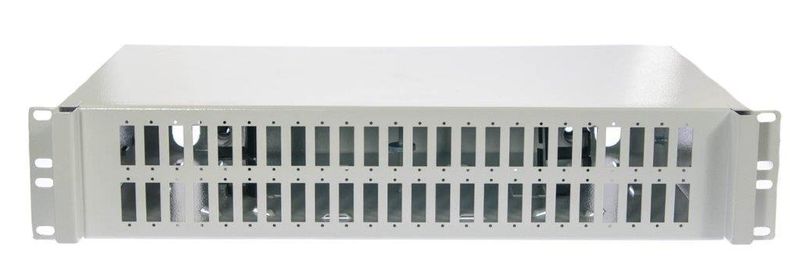 19'' 2U Optická vaňa 48x SC duplex LC quad, sivá