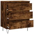 vidaXL Komoda dymový dub 60x35x70 cm spracované drevo