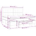 vidaXL Posteľný rám boxspring s matracom čierny 200x200 cm zamat