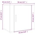 vidaXL Nástenný nočný stolík hnedý dub 50x30x47 cm