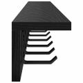 vidaXL Vešiak na stenu Nástenná montáž Čierny dub 100 x 10,5 x 10,5 cm