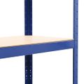 vidaXL Skladovacie regály 2 ks, modré 80x40x160 cm, oceľ a MDF