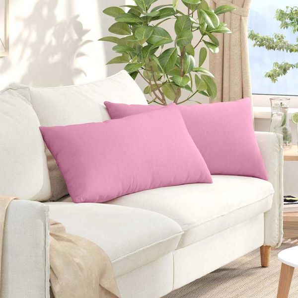 vidaXL Vankúše na pohovku 2 pcs Ružová 80 x 40 cm látka