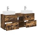 vidaXL Set kabinetov do kúpeľne 3 ks Dymový dub 49,5 x 41 x 62,5 cm