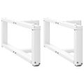 vidaXL Nohy konferenčného stolíka v tvare T, 2 ks, biele, 60x25x(30-31) cm, oceľové