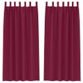 vidaXL Záclony na zatemnenie s krúžkami 2 ks Víno červené 225 x 140 cm