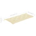 vidaXL Záhradná lavička s podložkou 120 cm akáciový masív