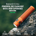 Baton 3 Pro Max (Orange) CW OLIGHT Customized 4000mAh 3.6V 21700 
Rechargeable lithium-ion Ba