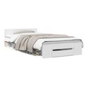 vidaXL Rám postele so skladom Biela 80 x 200 cm Kompozitné drevo