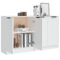 vidaXL Komody 2 ks biele 60x30x70 cm spracované drevo