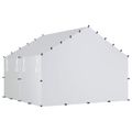 vidaXL Kurník so strechou Strieborná 200 x 200 x 150 cm