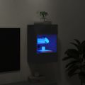vidaXL TV nástenná skrinka s LED svetlami čierna 40x30x60,5 cm