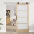 vidaXL Posuvné dvere ORKDAL 93 x 202 cm Prírodná a čierna