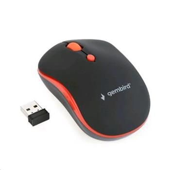 GEMBIRD Myš MUSW-4B-03-R, červeno-čierna, bezdrôtová, USB nano prijímač