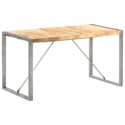 vidaXL Jedálenský stôl 140x70x75 cm masívne surové mangovníkové drevo