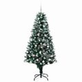 vidaXL Umelý vianočný stromček Zelená 180 cm PVC a Oceľ a Plast