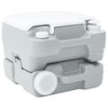 vidaXL Kempingové WC Šedý a biely 41,5 x 36,5 x 30 cm Polyetylén