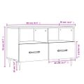 vidaXL TV skrinka biela 80x36x50 cm spracované drevo