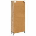 vidaXL Highboard Remeselný dub 69,5 x 32,5 x 180 cm Kompozitné drevo