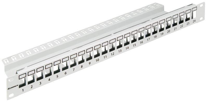 19'' patchpanel pre 24 modulu SFA/SFB, neosadený, 1U, RAL 7035