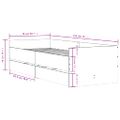 vidaXL Rám postele so zásuvkami biely 75x190 cm malé jednolôžko