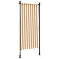 vidaXL Vonkajšia roleta oranžovo-biela 100x270 cm látka a oceľ