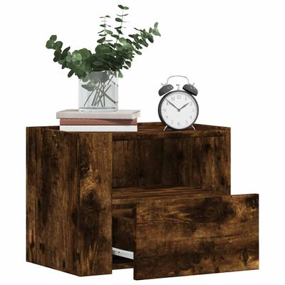 vidaXL Nástenné nočné stolíky 2 ks dymový dub 45x30x35 cm