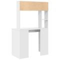 vidaXL Stôl Biela 91 x 50 x 149 cm Kompozitné drevo