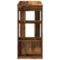 vidaXL Barový stôl s policami staré drevo 102x50x103,5cm kompoz. drevo