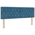 vidaXL Posteľ boxspring s matracom Tmavomodrá 140 x 190 cm Zamat