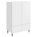 vidaXL Servírovacia skriňa Biela 66 x 34,5 x 97 cm Kompozitné drevo