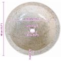 vidaXL Umývadlo, mramor 40 cm, krémové