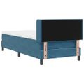 vidaXL Posteľ s pružinovým rámom Tmavomodrá 200 x 90 cm Zamat