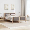 vidaXL Rám postele Hnedá a taupe 140 x 200 cm Borovicový masív
