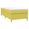 vidaXL Posteľný rám boxspring s matracom zelený 90x200 cm látka