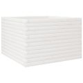 vidaXL Záhradný kvetináč biely 70x70x45,5 cm borovicový masív
