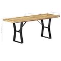 vidaXL Lavička 110 cm, recyklovaný masív
