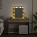 vidaXL Toaletný stolík s LED dub sonoma 100x40x130 cm
