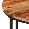 vidaXL Konferenčný stolík 55x55x45 cm akáciový masív a železo