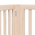 vidaXL Brána pre psa s dverami sklad. 8 panelov 640 cm topoľové drevo